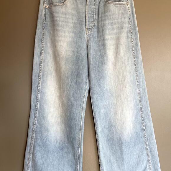Veronica Beard Taylor Relaxed Wide Leg High Rise Jean in Aire Size 28 Light Blue - Picture 6 of 16